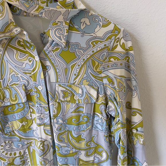 J McLaughlin Brynn Mini Dress in Blue and Green - Picture 4 of 8